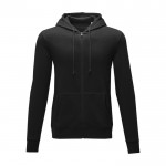 Sweatshirt com capuz de algodão homem 240 g/m2 Elevate Essentials cor preto segunda vista frontal
