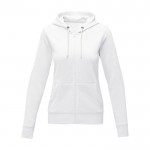 Sweatshirt com capuz de algodão mulher 240 g/m2 Elevate Essentials cor branco segunda vista frontal