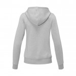 Sweatshirt com capuz de algodão mulher 240 g/m2 Elevate Essentials cor cinzento-claro segunda vista traseira