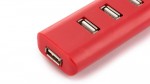 Porta USB de desenho minimalista  cor vermelho terceira vista