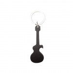 Porta-chaves abridor com forma de guitarra cor preto