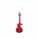 Porta-chaves abridor com forma de guitarra cor vermelho