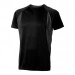 T-shirt de manga curta para personalizar cor preto