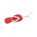 Porta-chaves publicitário em forma de chinelo cor vermelho