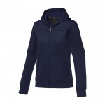 Sweatshirt desportivo de poliéster para mulher 245 g/m2 Elevate Life cor azul-marinho