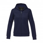 Sweatshirt desportivo de poliéster para mulher 245 g/m2 Elevate Life cor azul-marinho segunda vista frontal