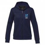 Sweatshirt desportivo de poliéster para mulher 245 g/m2 Elevate Life cor azul-marinho vista principal