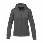 Sweatshirt desportivo de poliéster para mulher 245 g/m2 Elevate Life cor cinzento-escuro segunda vista frontal