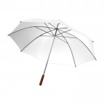 Guarda-chuva com punho de madeira cor branco segunda vista