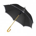 Guarda-chuva de 8 painéis de nylon 190T cor preto terceira vista