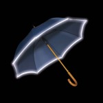 Guarda-chuva de 8 painéis de nylon 190T cor azul-escuro quarta vista