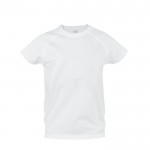 T-shirt de tamanho infantil para personalizar cor branco