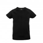 T-shirt de tamanho infantil para personalizar cor preto