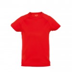 T-shirt de tamanho infantil para personalizar cor vermelho