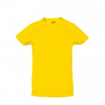 T-shirt de tamanho infantil para personalizar cor amarelo