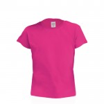 T-shirt infantil básica personalizável cor cor-de-rosa