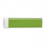 Powerbank compacto personalizado cor verde-claro primeira vista