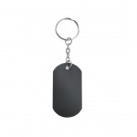 Porta-chaves com chapa de estilo militar cor preto