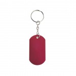 Porta-chaves com chapa de estilo militar cor vermelho