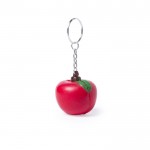 Porta-chaves anti-stress forma de fruta  cor vermelho-escuro