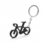 Porta-chaves publicitário forma de bicicleta cor preto