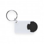Porta-chaves com moeda para carro de compras cor preto