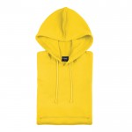 Sweatshirt com capuz e cordões para oferecer cor amarelo