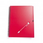 Caderno A4 com argolas e caneta para personalizar