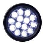 Lanterna de alumínio/borracha com 14 LED e pilhas incluídas cor preto quarta vista