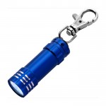 Porta-chaves de alumínio com lanterna LED cor azul real segunda vista