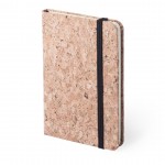 Caderno personalizável com capa de cortiça cor castanho