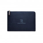 Bolsa acolchoada de qualidade para portátil cor azul vista com logo