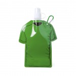 Garrafa dobrável em forma de T-shirt cor verde