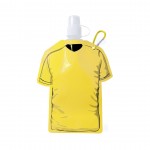 Garrafa dobrável em forma de T-shirt cor amarelo