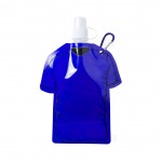 Garrafa dobrável em forma de T-shirt cor azul