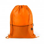 Mochila saco personalizada com bolso cor cor-de-laranja primeira vista