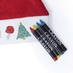 Gorros de Pai Natal com desenhos para colorir cor vermelho segunda vista