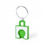 Porta-chaves em forma de saco de compras  cor verde