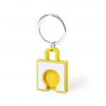Porta-chaves em forma de saco de compras  cor amarelo