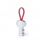 Porta-chaves metálico em forma de chave cor vermelho