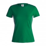 T-shirt branca de mulher para personalizar cor verde
