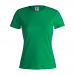 T-shirt branca personalizável para mulher cor verde