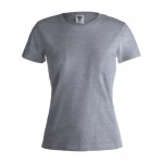 T-shirt branca personalizável para mulher cor cinzento