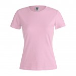 T-shirt branca personalizável para mulher cor cor-de-rosa