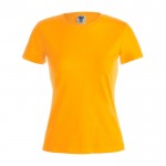 T-shirt branca personalizável para mulher cor dourado
