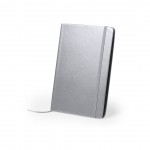 Caderno com capa personalizável para empresas - prateado