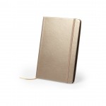 Caderno com capa personalizável para empresas - dourado