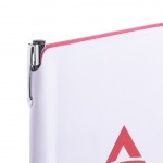 Caderno A5 com logotipo para publicidade