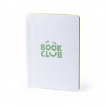 Caderno A5 personalizado em couro sintético  cor verde claro