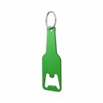 Porta-chaves abre-caricas em forma de garrafa cor verde